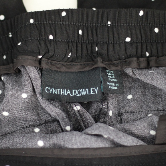 POLKA DOT MID RISE PANTS | CYNTHIA ROWLEY - Picture 6 of 8